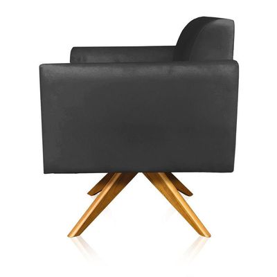 Poltrona Giratória Marisa Suede Preto