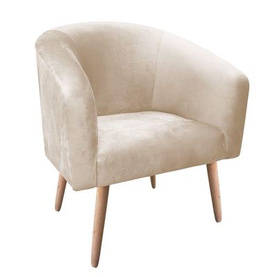 Kit 01 Poltrona e 01 Namoradeira02 Lugares Suede Bege