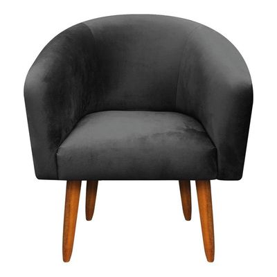 Kit 01 Namoradeira 02 Poltronas Suede Preto