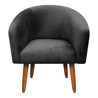 Kit 01 Namoradeira 02 Poltronas Suede Preto