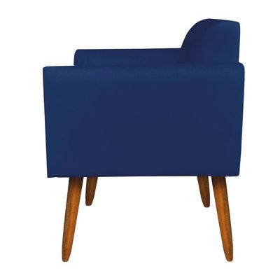 Kit 01 Namoradeira 02 Poltronas Marisa Azul Marinho
