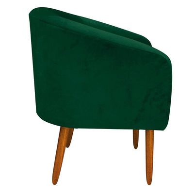 Kit 01 Namoradeira e 01 Poltrona Stella Suede Verde