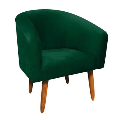 Kit 01 Namoradeira e 01 Poltrona Stella Suede Verde