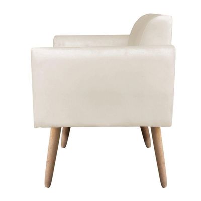 Kit 01 Namoradeira E 01 Poltrona Marisa Suede Bege