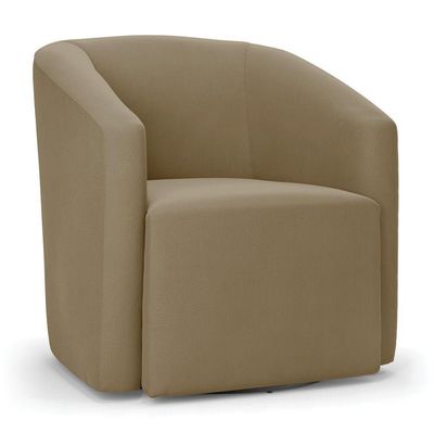 Poltrona Stella Max Suede Base Giratória - D'rossi Cor Marrom Rato