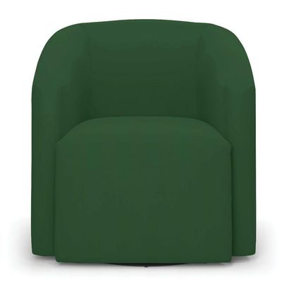 Poltrona Stella Max Veludo Base Giratória - D'rossi Cor Verde