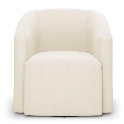 Poltrona Stella Max Veludo Base Giratória - D'rossi Cor Bege