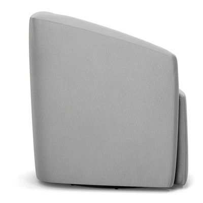 Poltrona Stella Max Suede Cinza Base Giratória - D'rossi