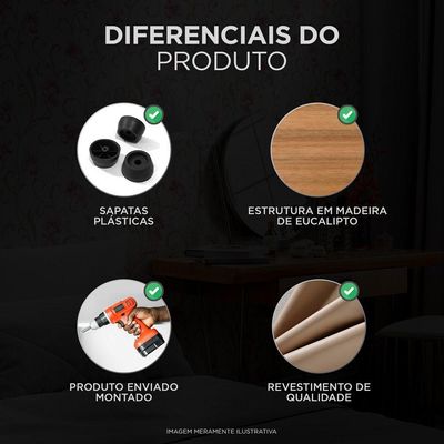 Cabeceira Cama Box Solteiro Luana 90cm Linho Cinza