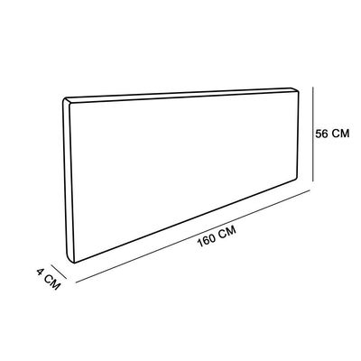 Cabeceira Painel Clean Box Casal 160cm Azul Marinho