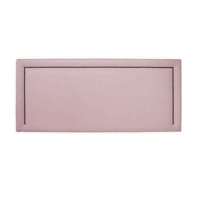 Cabeceira Queen Reta Luxo 160x60 Courino Rosa - Tachas Fumê