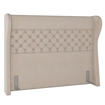 Cabeceira Cama Box Casal Queen 160Cm Trinidad P02 Linho Bege Cru