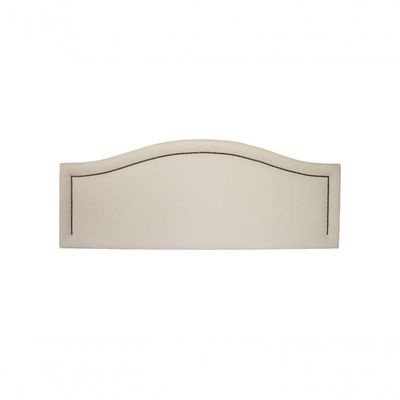 Cabeceira King Curva Luxo 193x60 Courino Off White - Tachas Fumê