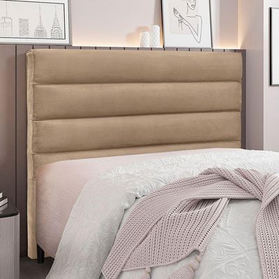 Cabeceira King 1,95m Las Palmas Suede - Pallazio Cor Bege