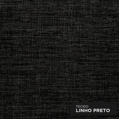 Painel Cabeceira Cama Box Casal Queen Size Lana 160cm Linho Preto - Desk Design