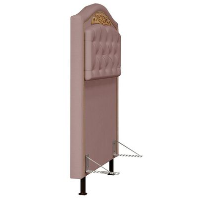 Cabeceira Cama Box Solteiro 90Cm Imperial Veludo J02 Rosê