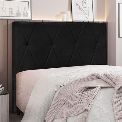 Cabeceira Solteiro 0,90m ávila Suede - Pallazio Cor Preto