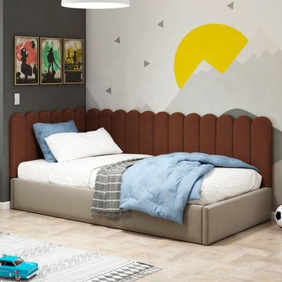 Painel Cabeceira Cama Box Casal Queen Size Lana 160cm Suede Terracota - Desk Design