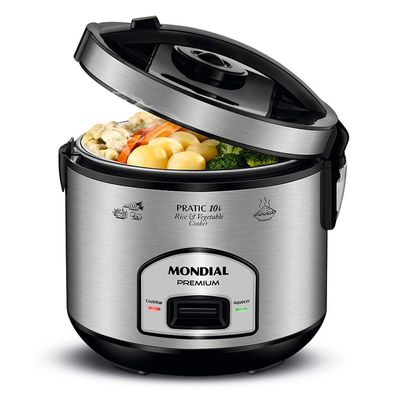 Panela Elétrica Mondial Pratic 10i Pe-42-10x 127v-preto/inox 110v