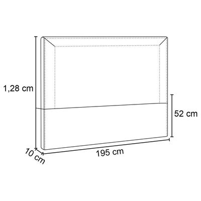Cabeceira Cama Box Casal King 195Cm Mali P02 Veludo Preto