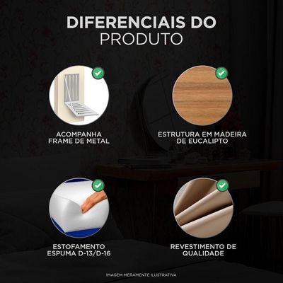 Cabeceira Cama Box Casal Queen Size Amber 160cm Estofada Suede Cinza Escuro - Desk Design