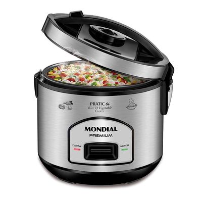 Panela Elétrica Mondial Pratic 6I Pe-43-6X 127V-Preto/Inox