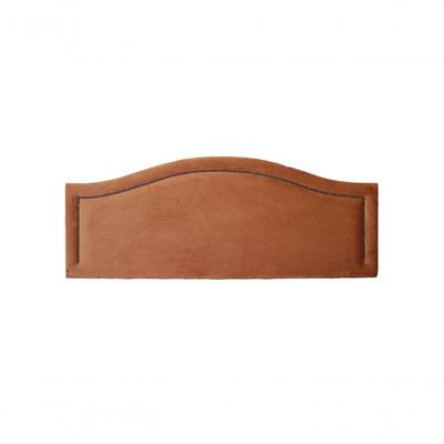 Cabeceira Queen Curva Luxo 160x60 Veludo Terracota - Tachas Fumê