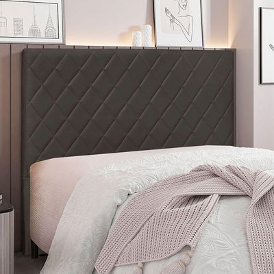 Cabeceira King 1,95m Córdoba Suede - Pallazio Cor Cinza