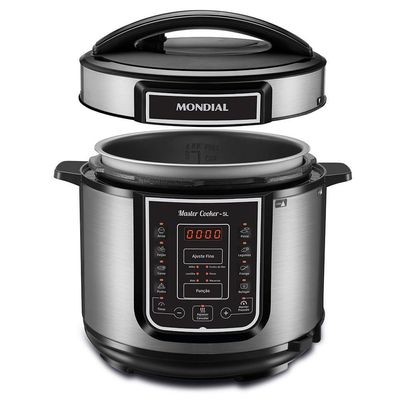 Panela De Pressão Elétrica Mondial Pe-38 127v-preto/inox 110v