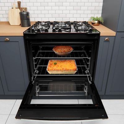 Fogão De Embutir 5 Bocas Preto Com Mesa De Vidro Dako Diplomata Bivolt