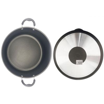 Kit 2 Caçarola Dona Chefa Antiaderente Tampa Vidro 32cm 28cm