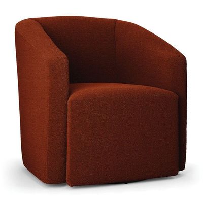 Poltrona Stella Max Bouclê Base Giratória - D'rossi Cor Terracota