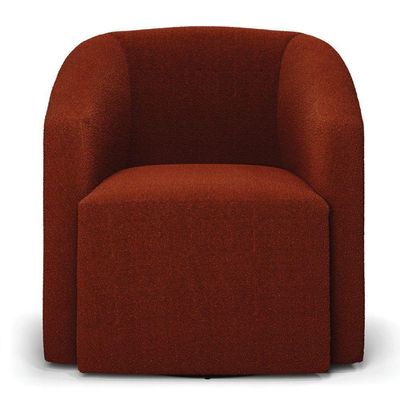 Poltrona Stella Max Bouclê Base Giratória - D'rossi Cor Terracota
