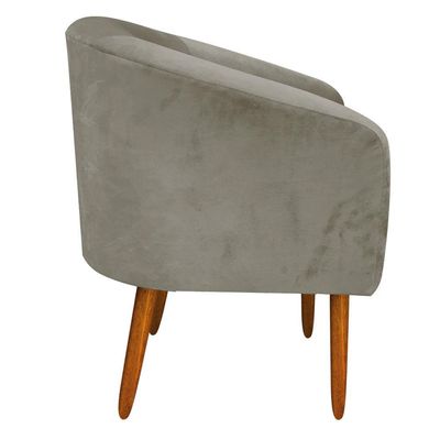Kit 01 Namoradeira e 01 Poltrona Stella Suede Marrom Rato