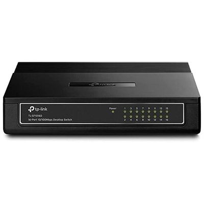 Switch De Mesa Tp-Link 16 Portas 10/100Mbps, Preto