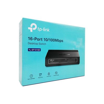 Switch De Mesa Tp-Link 16 Portas 10/100Mbps, Preto