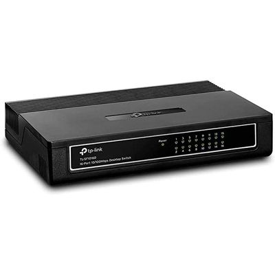 Switch De Mesa Tp-Link 16 Portas 10/100Mbps, Preto