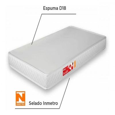 Colchão De Berço Baby Espuma D18 70x130x12 Branco Branco