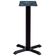 Mesa ômega Em Ferro Preto Pintura 74 Cm (altura) Com Tampo Em Mdp Quadrado 70 Cm Imbuia
