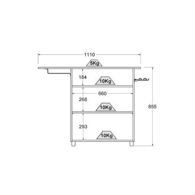 Tábua de Passar Ditália 2 Portas Mp-50 Branco