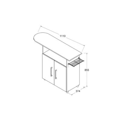 Tábua de Passar Ditália 2 Portas Mp-50 Branco