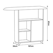 Tábua De Passar Roupa Multiuso 01 Porta Branco Preto
