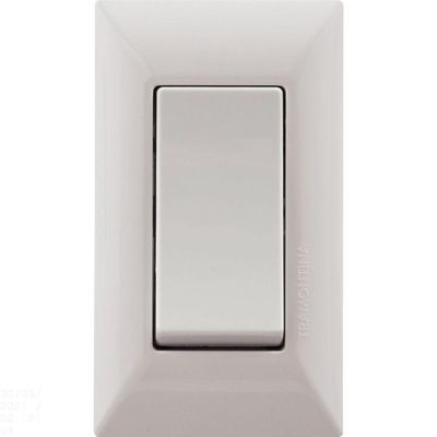 Conjunto Para Móvel 1 Interruptor Simples 6 A Tramontina Aria Branco Tramontina