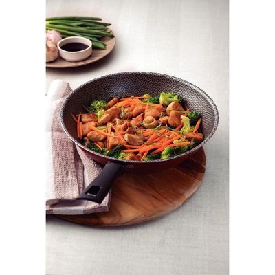 Wok Tramontina Loreto Vermelha 24cm 2,2l Em Alumínio Com Antiaderente Starflon Max Tramontina