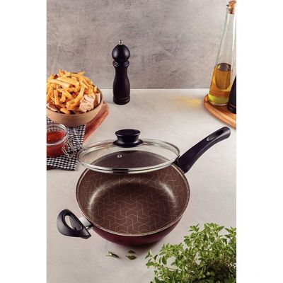Fritadeira Multiuso Paris 24cm 2,8l Vermelho Em Alumínio Com Antiaderente Starflon Max