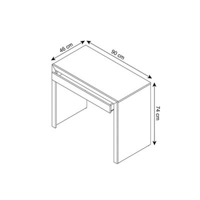 Mesa De Computador Me4107 C/ 1 Gaveta Branco - Tecno Mobili