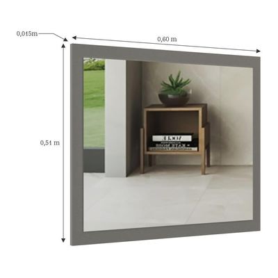 Espelheira Para Banheiro 60cm Multimóveis Cr10111 Cimento Cimento