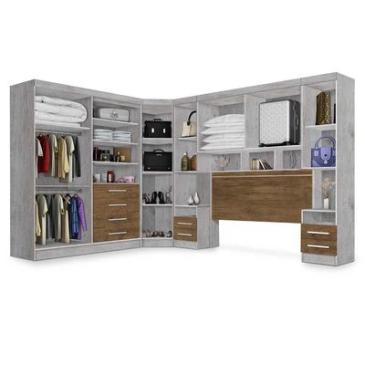 Dormitório Completo Ja Avelã P/ Cama Box 1,58M Queen Avelã
