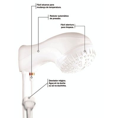 Ducha Eletrônica Tramontina 5500 W 127 V Branca Tramontina