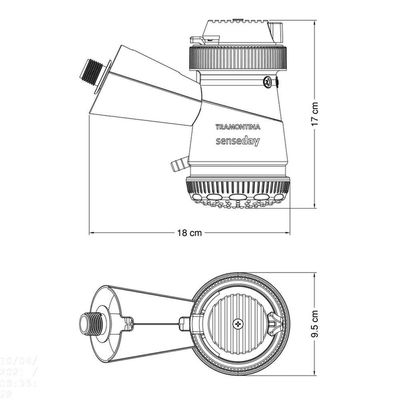 Ducha Elétrica Tramontina 3 Temperaturas 5500 W 220 V Branca Tramontina